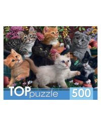 TOPpuzzle. ПАЗЛЫ 500 элементов. ХТП500-6809 Игривые котята