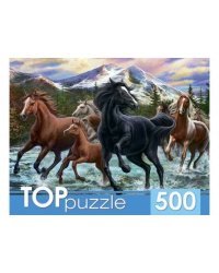 TOPpuzzle. ПАЗЛЫ 500 элементов. ХТП500-6812 Табун лошадей в горах