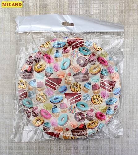 Еврослот (MILAND) Тарелка бумажная Сладкий праздник (17 см. 6 шт.) еврослот, ПФ 3 СП-0883