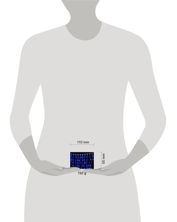 Гирлянда. Занавес 1,4х1,4 м, прозрачная нить, 80 разноцветных ламп, 8 режимов НУ-4630