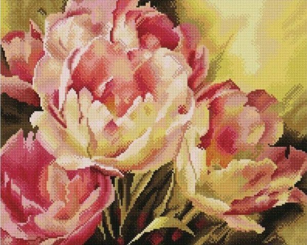 Н-р для дет.творч.Алмаз. моз. (класс.) 21х25см на карт.с част. заполн.MyArt. КРАСИВЫЕ ТЮЛЬП. НД-1446