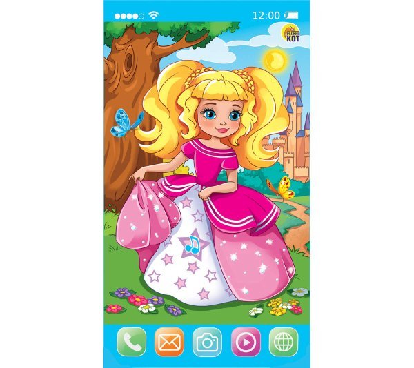 Музыкальный телефон "МОЙ ТЕЛЕФОНЧИК.СКАЗКИ ПРИНЦЕССАМ" (8 песенок-сказок, звуки) (арт. ИМ-7081)