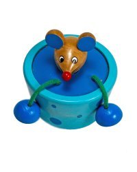 Деревянная игрушка. Колотушка "МЫШКА" 7 см (арт. ИД-9952)