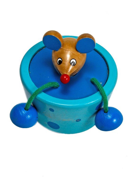 Деревянная игрушка. Колотушка "МЫШКА" 7 см (арт. ИД-9952)