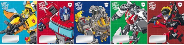 Тетрадь 24 л (Академия Групп) Тетр 24л скр А5 лин карт TR200/5-EAC полн УФ лак Transformers