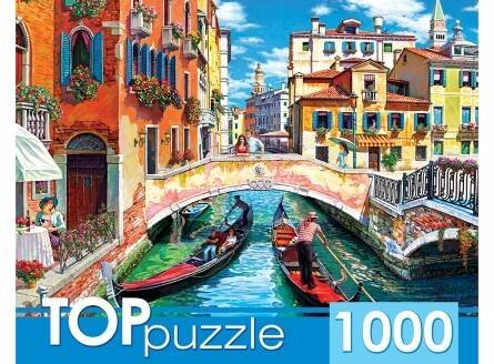 ГОРОДА, СТРАНЫ (Рыжий Кот) TOPpuzzle. ПАЗЛЫ 1000 элементов. ХТП1000-2170 Гондолы в Венеции