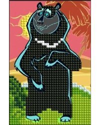 Алмаз. моз.10х15, "Маугли" (Лицензия/ Союзмультфильм) без подр.,на карт. с мольбертом (Арт. НД-1589)