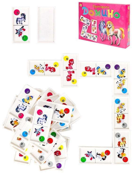ДОМИНО (Рыжий Кот) ДОМИНО БОЛЬШОЕ. ЕДИНОРОГИ (Арт. ИН-1535)