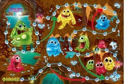 01. МИНИ-ИГРЫ (пакет, игр.поле, фишки, кубик) (Рыжий Кот) МИНИ-ИГРЫ. ВЕСЕЛЫЕ ЛИЗУНЫ. (Арт. ИН-2604)