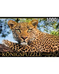 26. Konigspuzzle. ПАЗЛЫ 1000 элементов. ГИK1000-0648 ПОРТРЕТ ЛЕОПАРДА