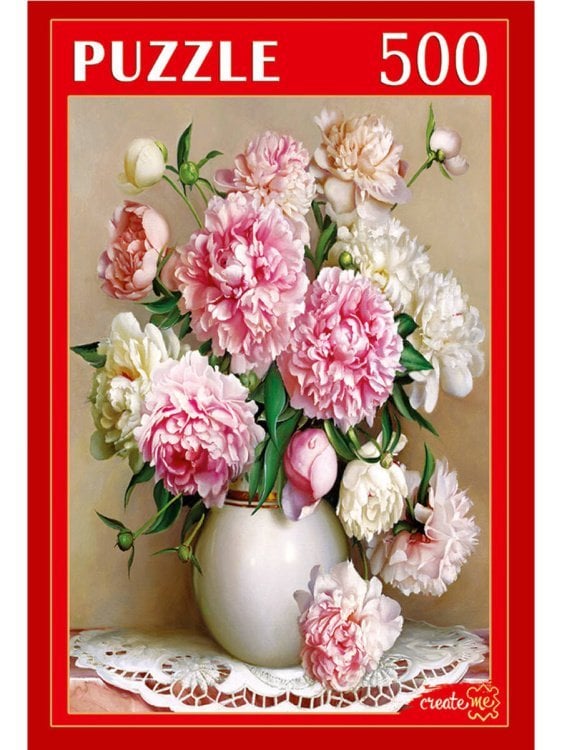 НАТЮРМОРТ И ЦВЕТЫ (Рыжий Кот) ПАЗЛЫ 500 элементов. РУКП500-5891 И. БУЗИН "БУКЕТ"