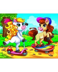 Песочный набор "Морской мир" (лопатка,грабли,сито,2 формочки)в сетке (14,5х6,5х1,2) (арт. И-8338)