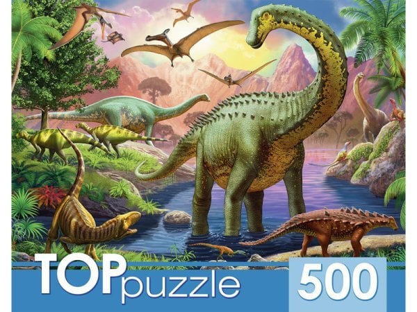 ЖИВОТНЫЕ (Рыжий Кот) TOPpuzzle. ПАЗЛЫ 500 элементов. XТП500-0592 МИР ДИНОЗАВРОВ №23
