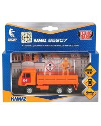 Машина металл KAMAZ ,12 см, дв., баг., инер.+фигур., знак, в асс., кор. Технопарк в кор.2*24шт