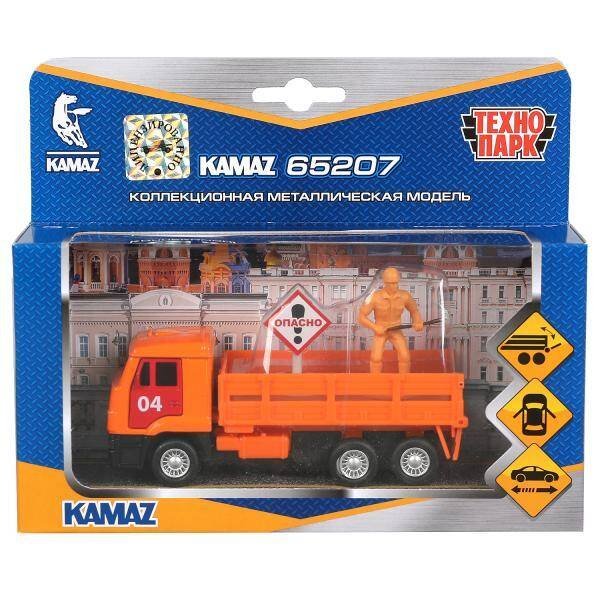 Машина металл KAMAZ ,12 см, дв., баг., инер.+фигур., знак, в асс., кор. Технопарк в кор.2*24шт