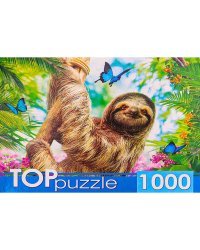 TOPpuzzle. ПАЗЛЫ 1000 элементов. ГИТП1000-4304 Ленивец на ветке