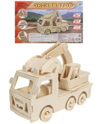 Сборная модель из дерева. 2 BIG ЭКСКАВАТОР (Арт. СМ-1016-А4)