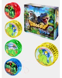 Йо-йо (3,5х5,5 см) "Динозавры" (12 шт в шоубоксе) 20 видов микс (свет) (Арт. И-6564) кратно 12