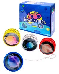 Йо-йо (3,5х5,5 см) "Космос" (12 шт в шоубоксе)(свет) (Арт. И-6567) кратно 12