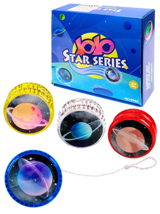 Йо-йо (3,5х5,5 см) "Космос" (12 шт в шоубоксе)(свет) (Арт. И-6567) кратно 12