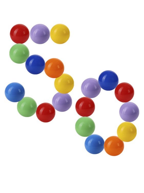 07. ШАРИКИ (Рыжий Кот) 07.6 ШАРИКИ ПЛАСТИКОВЫЕ 50 шт. ЦВЕТНЫЕ, Ø85 мм "Радужный" Арт. И-3642