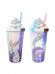Стакан с трубочкой Хвост русалки, в ассортименте, 400 ml СП-5862