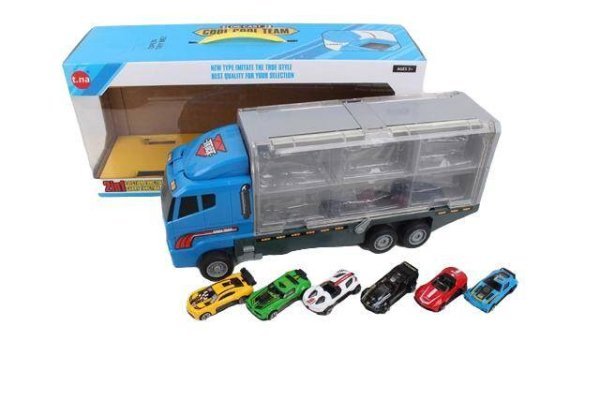 Коробка, блистер (Рыжий Кот) Набор метал.машинок "АВТОВОЗ-КОНТЕЙНЕР С МАШИНКАМИ"(в коробке) (Арт. 1700565)