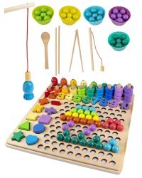 Деревянная мозаика-сортер (32х31х8) "Считаем до 10" в коробке ( Арт.ИД-6304)