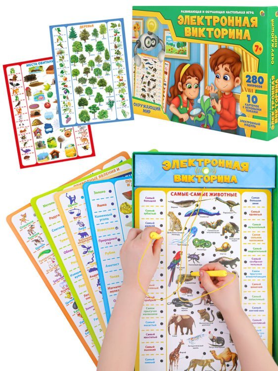 04. ЭЛЕКТРОННЫЕ ВИКТОРИНЫ (Рыжий Кот) Электронная Викторина "Окружающий мир" 7+ (Арт. ИН-7291)