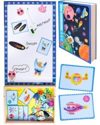 Магнитная доска "КОСМОС" дер. пазлы(30*22*4.5 см) ( Арт. ИД-5140)