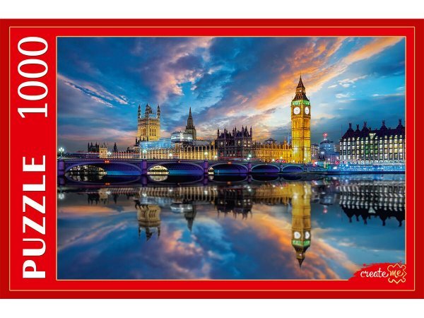 ГОРОДА (Рыжий Кот) ПАЗЛЫ 1000 элементов. ГИП1000-2006 БИГ БЕН НА ЗАКАТЕ