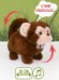 Игрушка интерактивная мягкая (18*9*14 см)"Обезьянка"(звук,катается,бат.2*АА не в ком.) (Арт. И-5280)