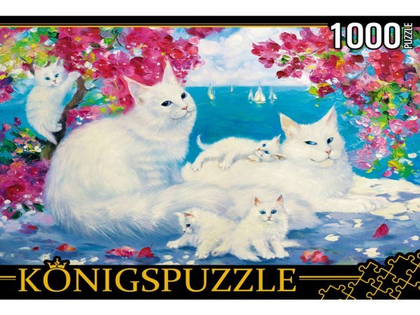 КАРТИНЫ (Рыжий Кот) 26. Konigspuzzle. ПАЗЛЫ 1000 элементов. РУКK1000-6631 Г. КОТИНОВА. ЦВЕТЫ ЛЕТО МОРЕ