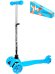 Самокат 3-х колесный голубой (54*11*51-70) кол.11/7,8см,PU,передн.свет,до 60кг) в кор. (Арт.И-3379)