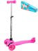 Самокат 3-х колесный розовый (54*11*51-70) кол.11/7,8см,PU,передн.свет, до 60кг) в кор. (Арт.И-3382)