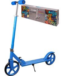 Самокат двухколесный (колеса PU 20 см, 85 * 34,5 * 102,5, макс. вес 80 кг, голубой) ( Арт. И-3376)