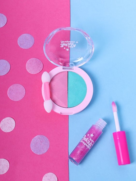 Набор детской косметики "Модная девчонка" (тени, блеск, аппликатор, цвет-микс) ( Арт. КС-5232)