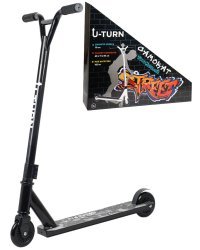 Самокат трюковый (65x11x84),кол.10см,макс.вес 100кг.,черный,в коробке) ( Арт. СМК-0993)