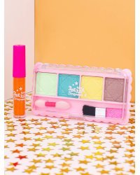 Набор детской косметики "Модная девчонка" (блеск, тени, кисть, апплик, цвет микс) ( Арт. КС-5216)