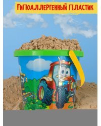 Ведро №8 с блестящей картинкой 0,85л ТРАКТОРЫ (Арт. И-3168)