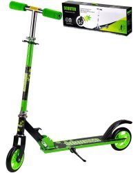 Самокат 2-х колесный (кол.14,5см,регулир. руль, макс.вес 100кг.,зелёный) ( Арт. СМК-0997)