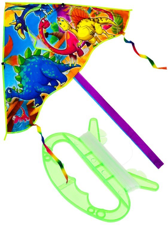 07. ВОЗДУШНЫЕ ЗМЕИ (Рыжий Кот) Воздушный змей "Динозавры" размер 90*50см, пакет ( Арт. ИК-1163)