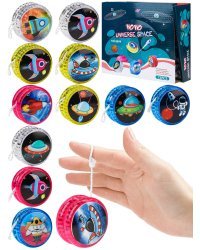 Йо-йо(5.5см) "Космос"(свет,бат.2 шт.AG3 в компл.,12шт. в ш/у,цвет-микс) ( Арт. И-2135) кратно 12