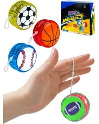 Йо-йо(5.5см) "Спортивный мяч"(свет,бат.2 шт.AG3 в компл.,12шт.в ш/у,цвет-микс)(Арт.И-2137) кратно 12