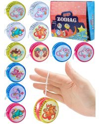 Йо-йо(5.5см) "Знак зодиака"(свет,бат.2 шт.AG3 в компл.,12шт. в ш/у,цвет-микс)(Арт. И-2139) кратно 12