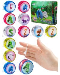 Йо-йо(5.5см) "Джунгли"(свет,бат.2 шт.AG3 в компл.,12шт. в ш/у,цвет-микс) ( Арт.И-2142) кратно 12