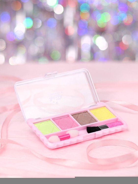 Набор детской косметики "Модная девчонка" (палетка теней, апплик, кисть, цвет микс) ( Арт. КС-5244)