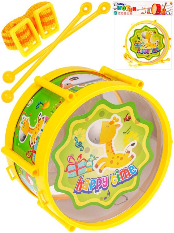 БАРАБАНЫ (Рыжий Кот) Барабан 18 см."Музыкальная вечеринка" (в пакете) (Арт. ИМ-5834)