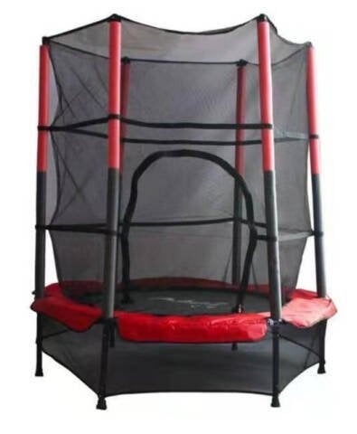 Батут (140 см) с сеткой красный макс.вес 60 кг ( Арт. БСП-8226)