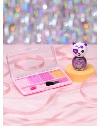 Набор детской косметики "Кошечка" (лак, тени, кисть, апплик, цвет микс) ( Арт. КС-5219)